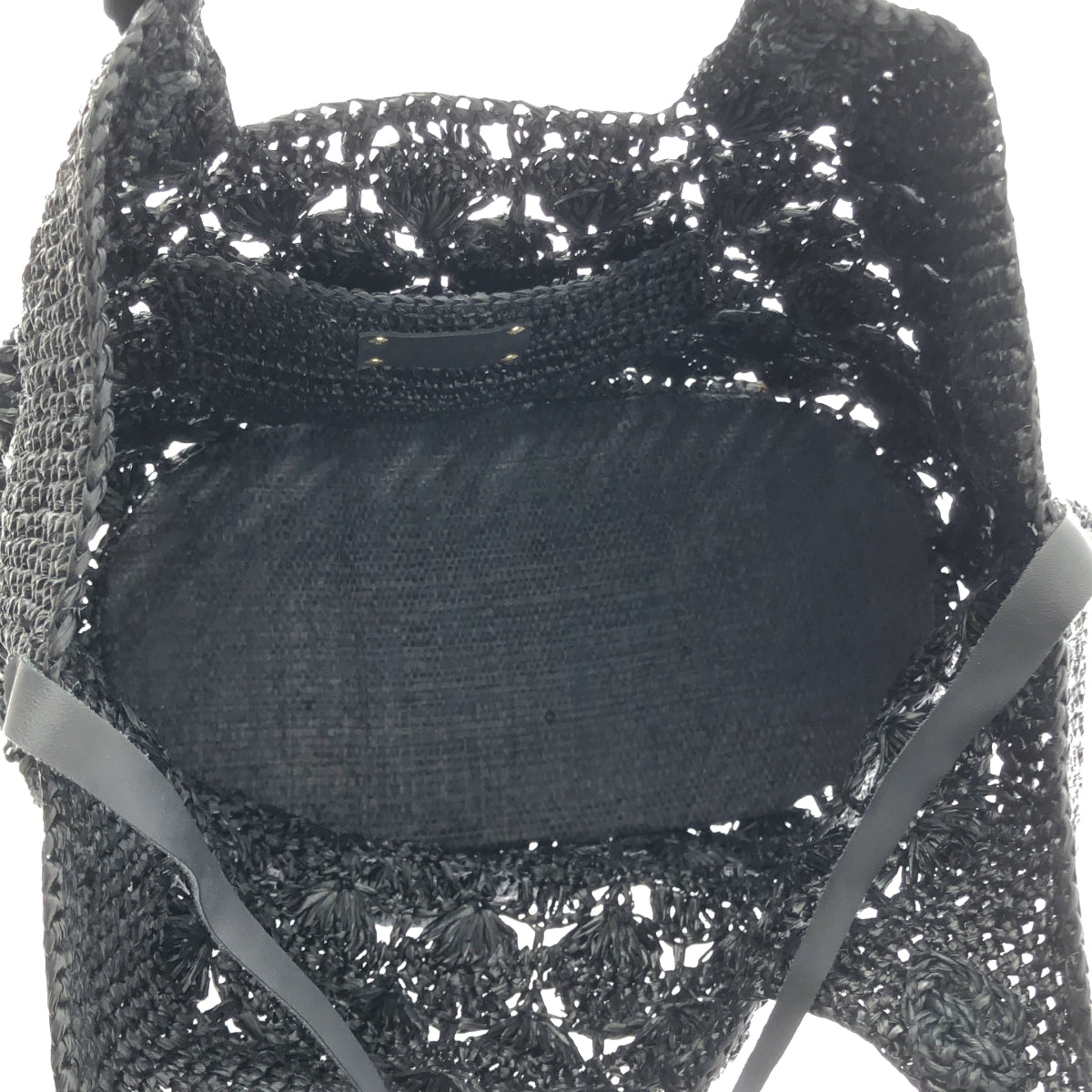 A POINT ETC | 拉菲草籃手提包 | 黑色 | 女款