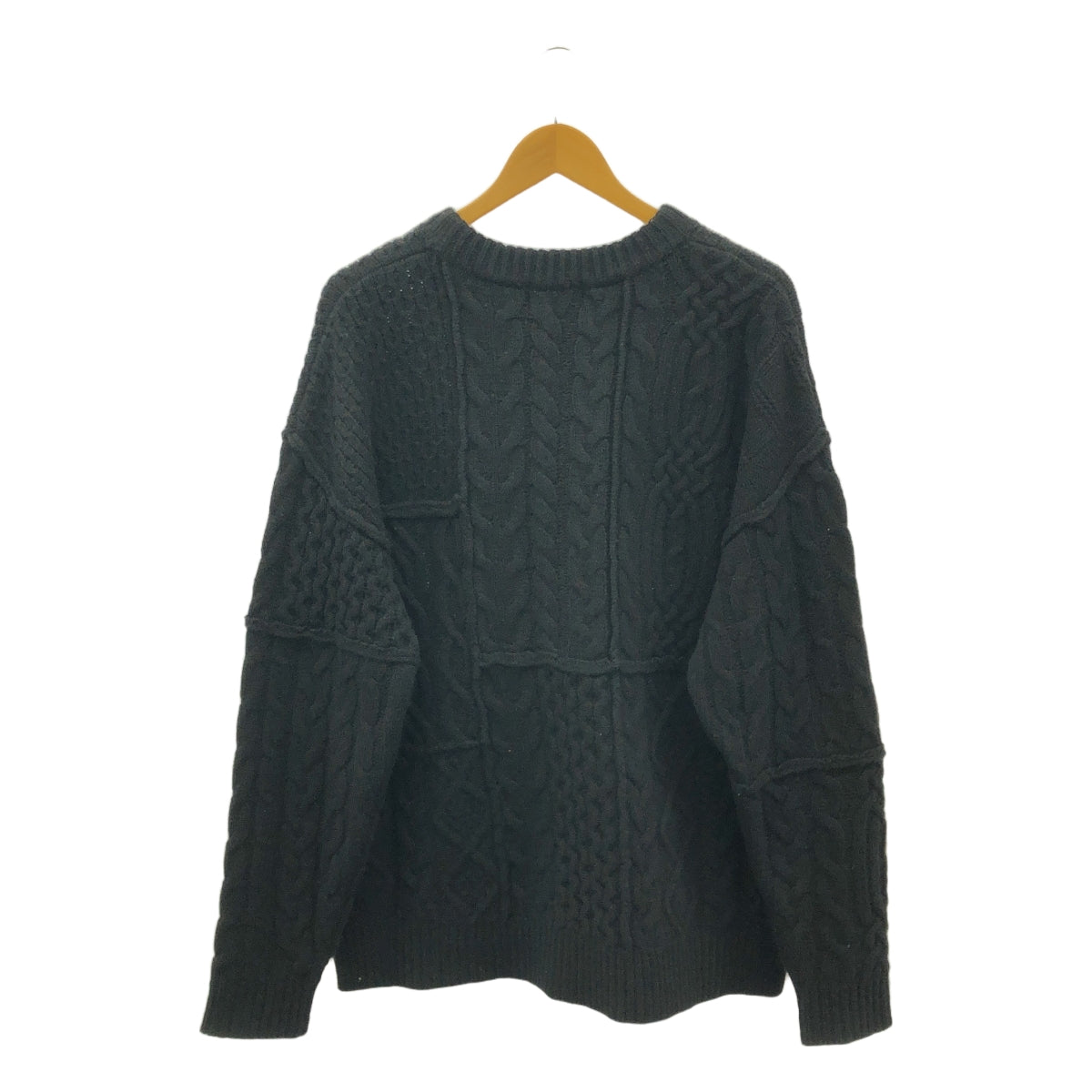 CLANE HOMME / クラネオム | PATCHWORK CABLE KNIT / パッチワーク ケーブル ニット プルオーバー | 1 | メンズ