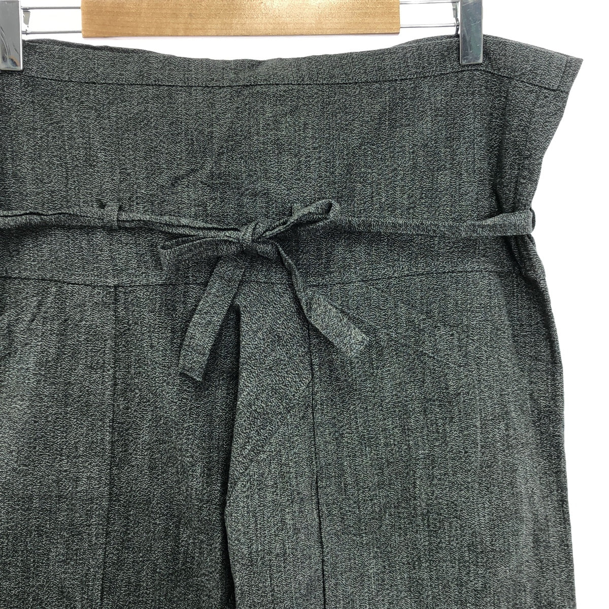 SUNDAY WORKS | Cotton Black Chambray Drawstring Pants | S |