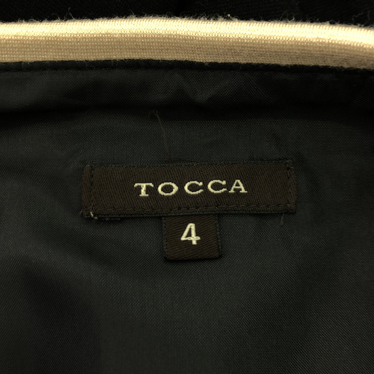 TOCCA / 토카 | 칼라 첨부 웨스트 리본 원피스 | 4 | 블랙/베이지 | 여성