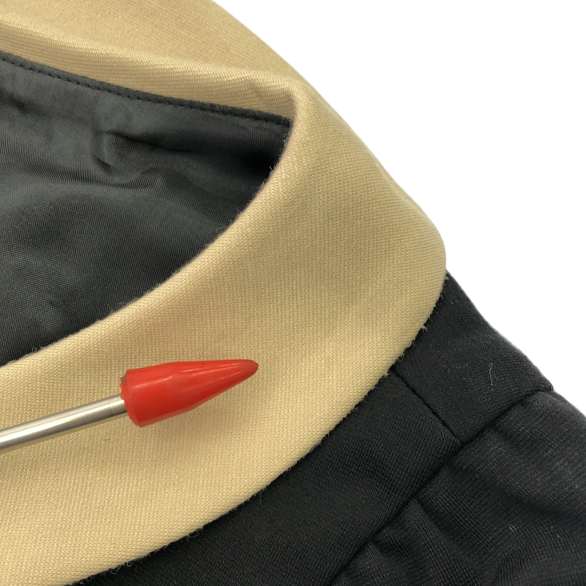 TOCCA / トッカ | 襟付 ウエストリボン ワンピース | 4 | ブラック/ベージュ | レディース