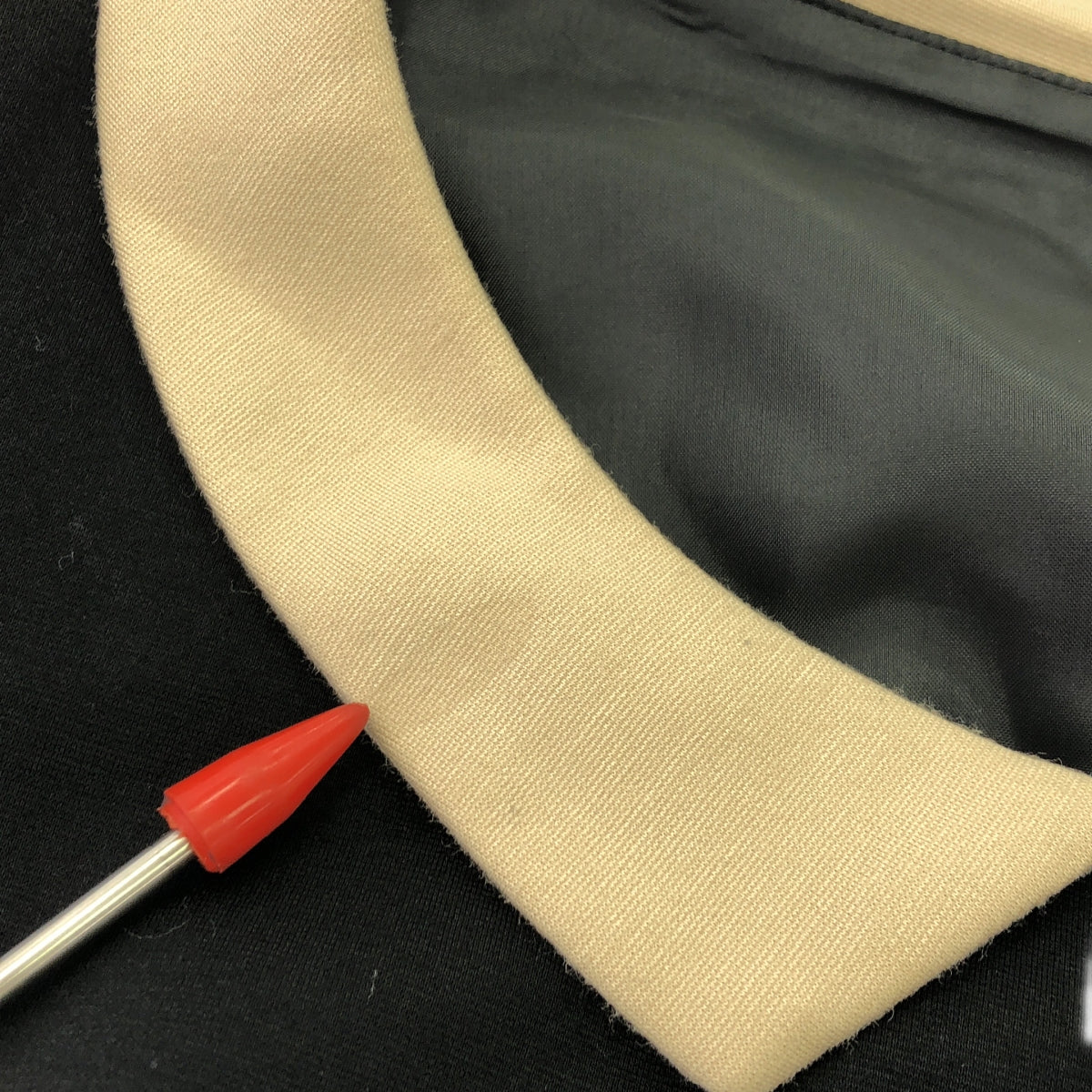 TOCCA / トッカ | 襟付 ウエストリボン ワンピース | 4 | ブラック/ベージュ | レディース