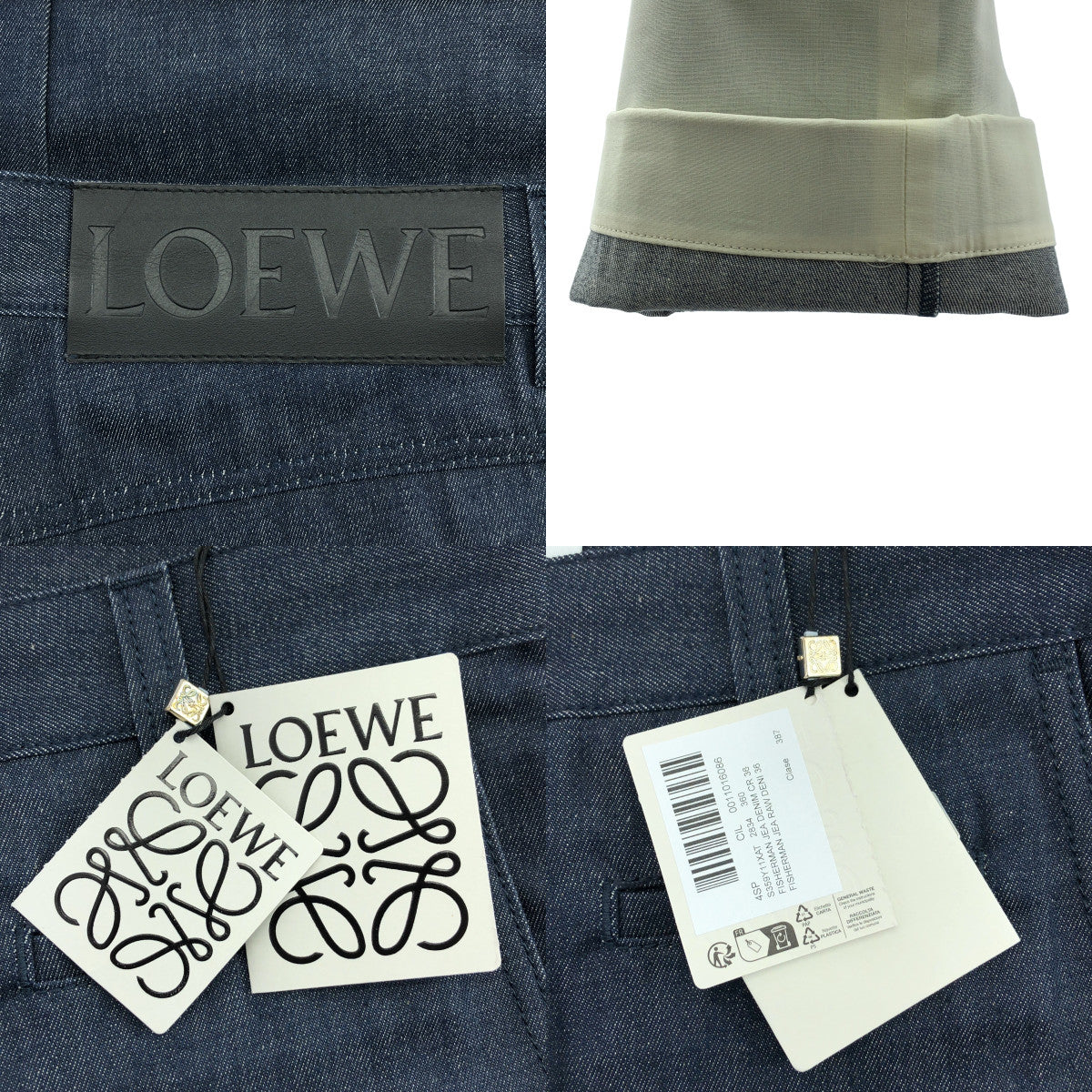 全新 LOEWE 漁夫牛仔褲 | 36 號 | 靛藍 | 女款