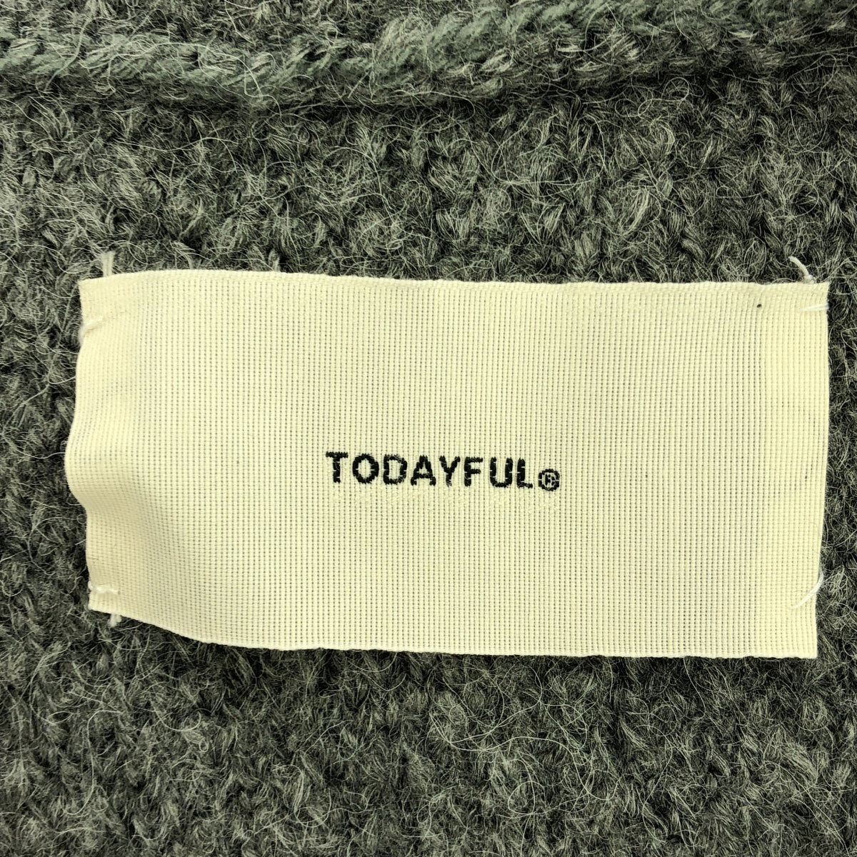 TODAYFUL / 투데이풀 | 2023AW | Brashed Vneck Cardigan 브러쉬드 V넥 가디건 | F | 회색 | 여성