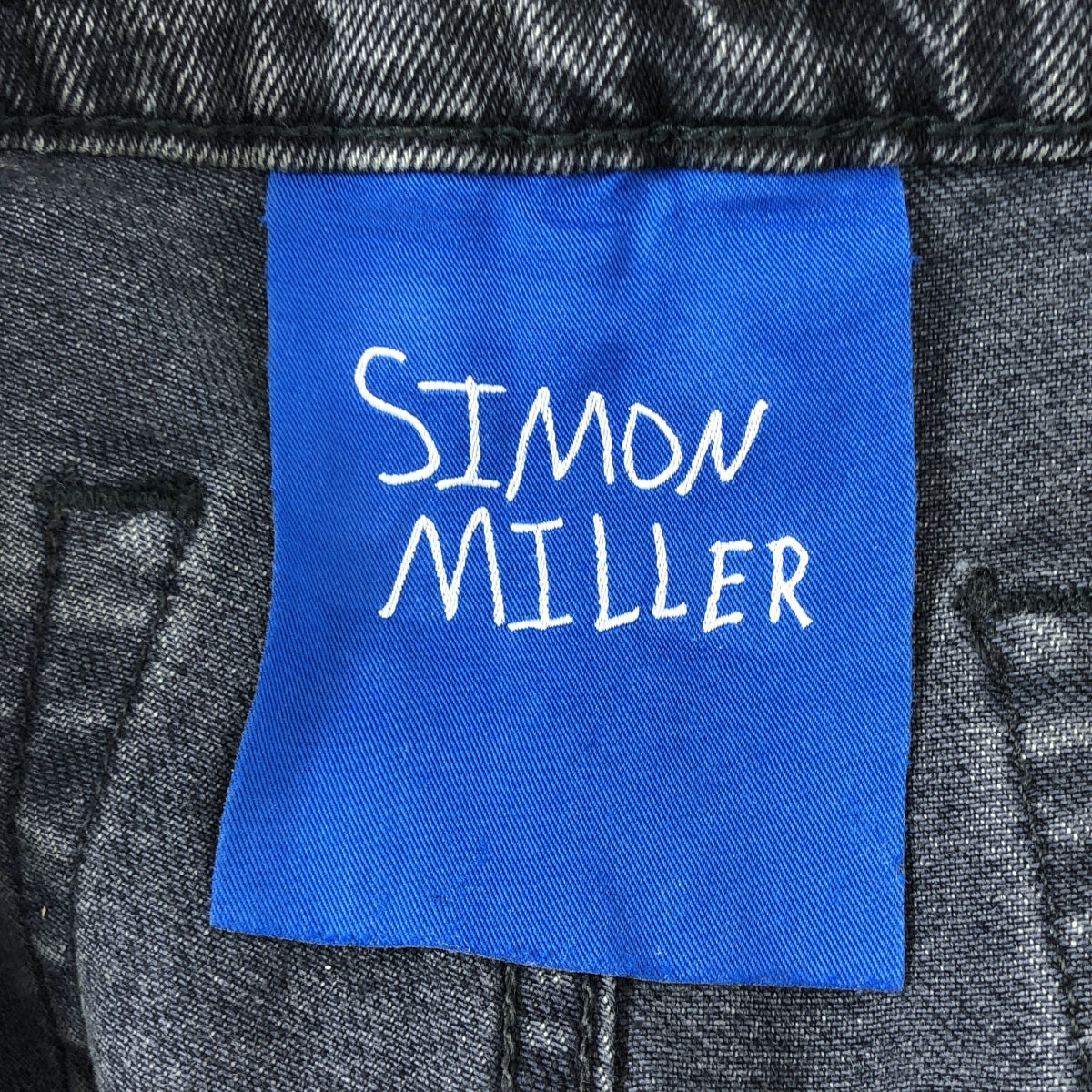 SIMON MILLER / 사이먼 미러 | 데미지 가공 블랙 데님 팬츠 | 차콜 그레이 | 여성