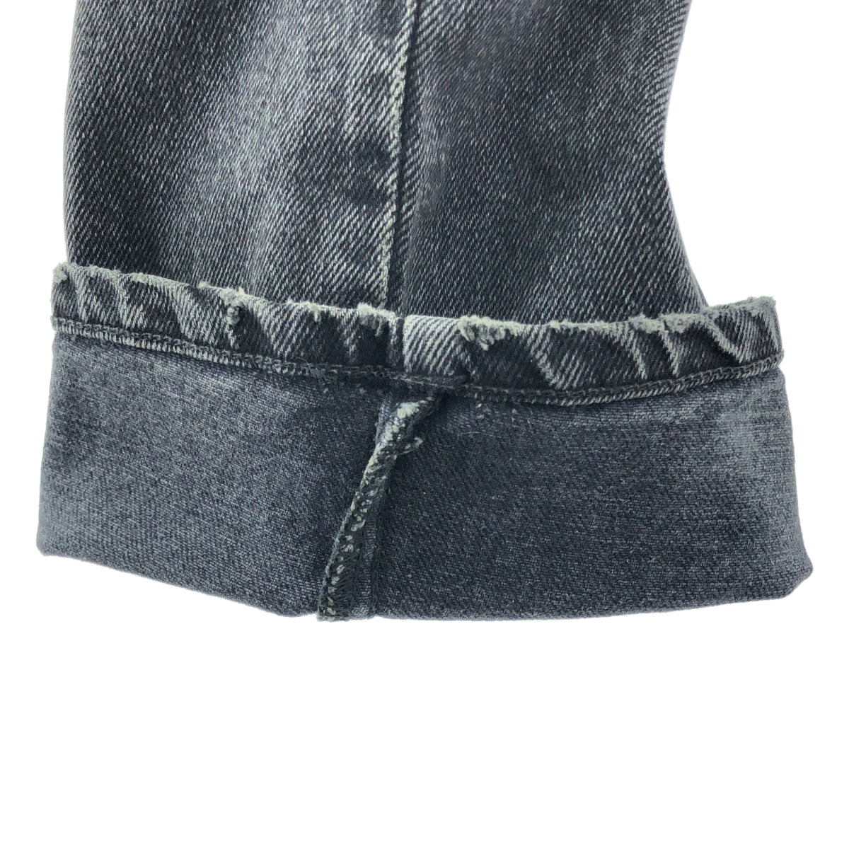 SIMON MILLER / 사이먼 미러 | 데미지 가공 블랙 데님 팬츠 | 차콜 그레이 | 여성