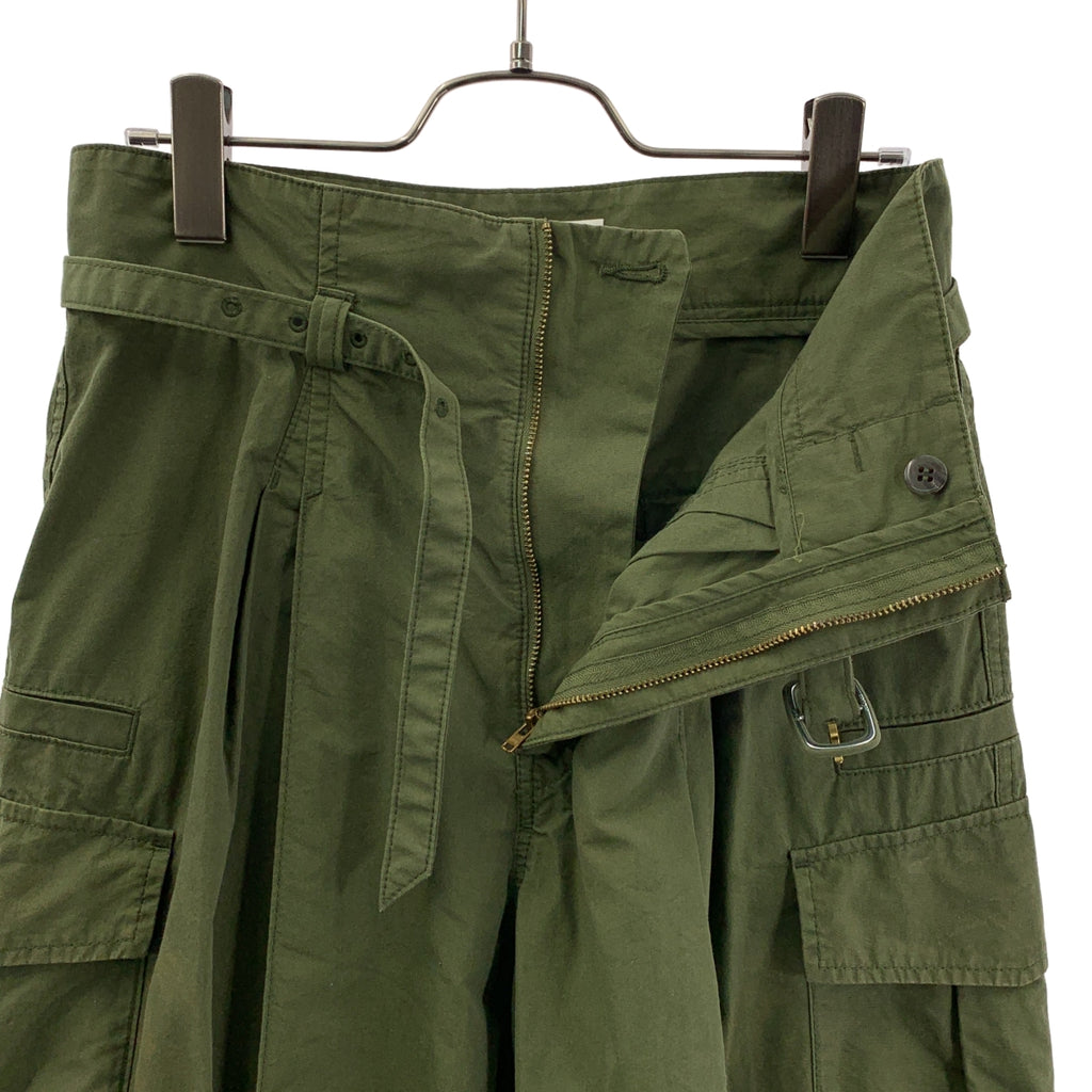 Mame Kurogouchi / 마메쿠로고우치 | 2022SS | Cotton Nylon Tucked Cargo Trousers 카고 바지 | 2 | 여성