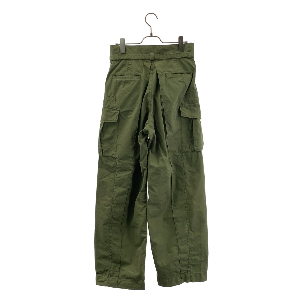 Mame Kurogouchi / 마메쿠로고우치 | 2022SS | Cotton Nylon Tucked Cargo Trousers 카고 바지 | 2 | 여성