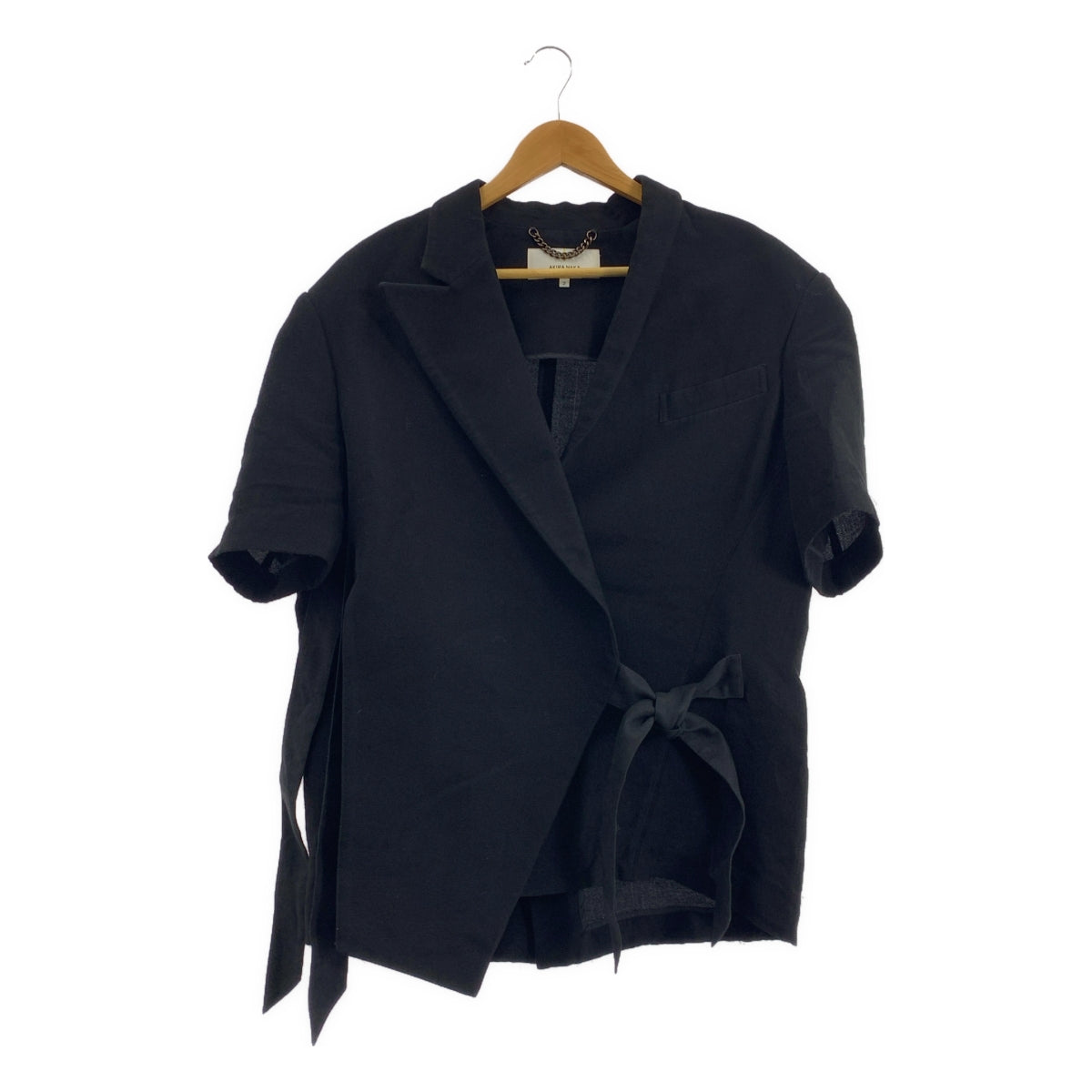 AKIRANAKA / アキラナカ | コットン シルク アシンメトリー 1B シングルブレスト ジャケット | 2 | レディース