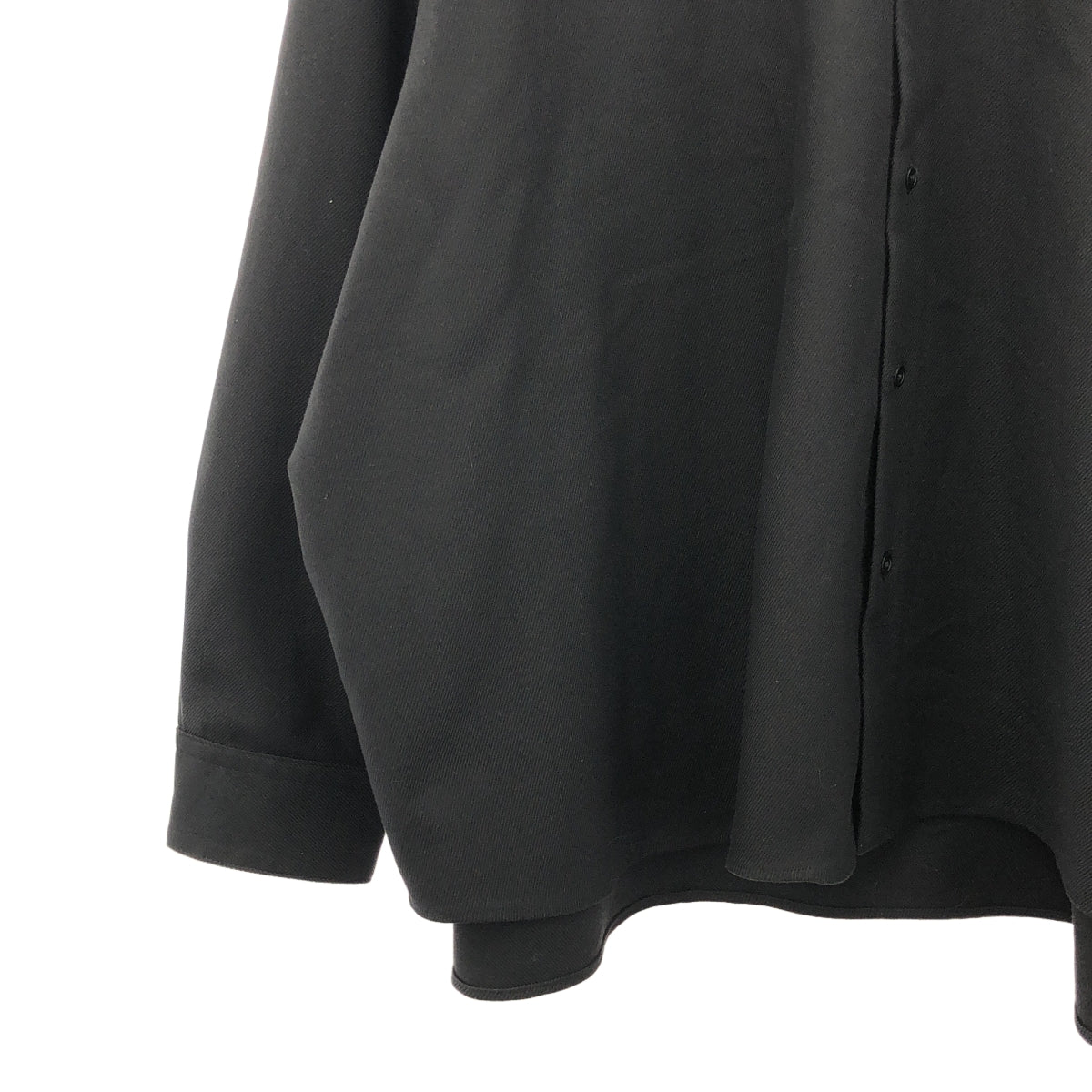 [狀況極佳] Graphpaper | 2021 秋冬 | 彈性克西超大襯衫 | F 碼 | 黑色 | 男款