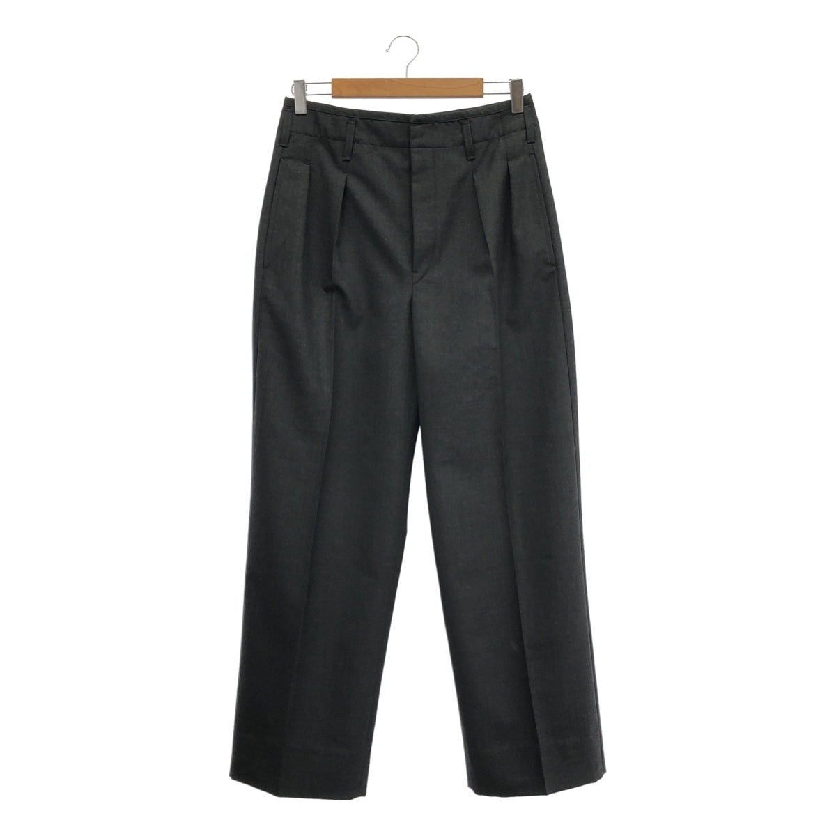 LEMAIRE / 르메르 | PLEATED PANTS - TROPICAL POLY WOOL 울 와이드 2 탁 팬츠 | 46 | 맨즈
