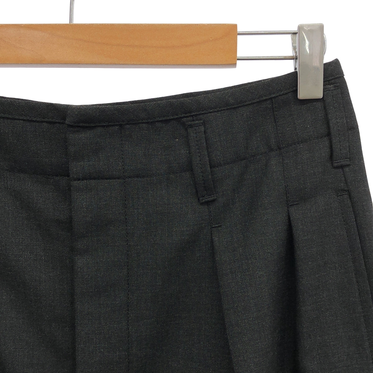 LEMAIRE / 르메르 | PLEATED PANTS - TROPICAL POLY WOOL 울 와이드 2 탁 팬츠 | 46 | 맨즈