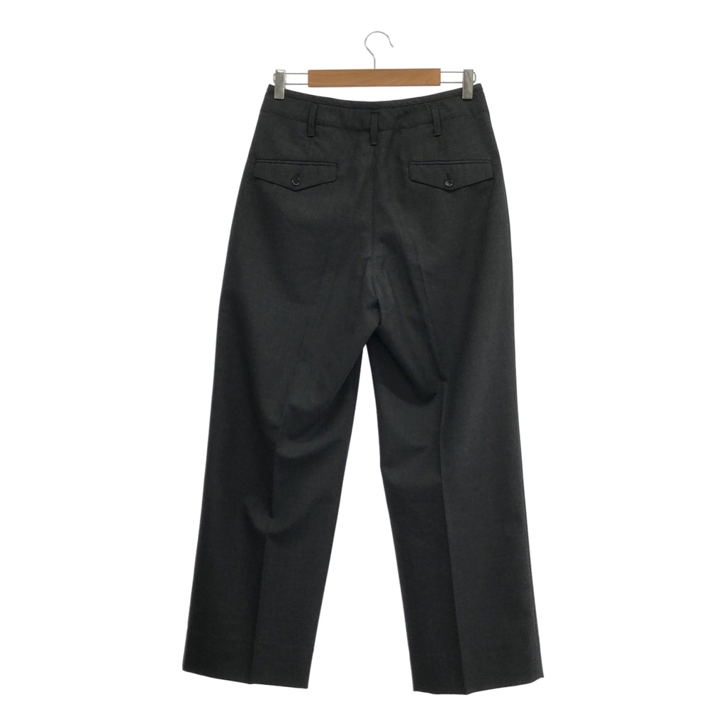 LEMAIRE / 르메르 | PLEATED PANTS - TROPICAL POLY WOOL 울 와이드 2 탁 팬츠 | 46 | 맨즈