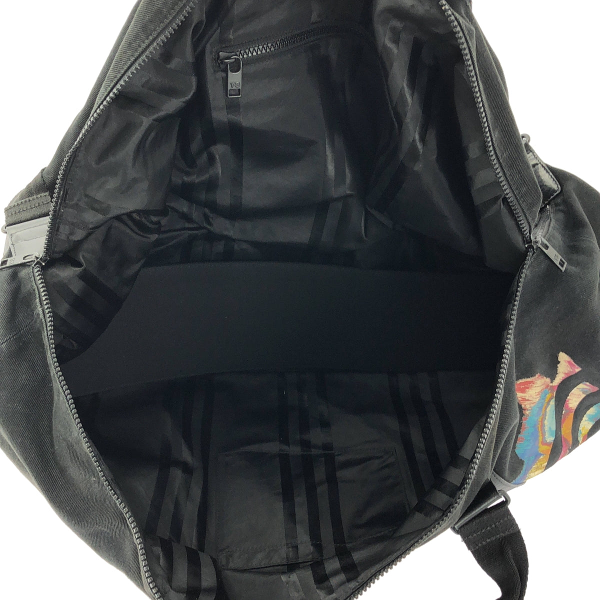 Y-3 / ワイスリー | 2way ショルダー付き レザー切替 キャンバス ロゴ ボストンバッグ | ブラック | メンズ