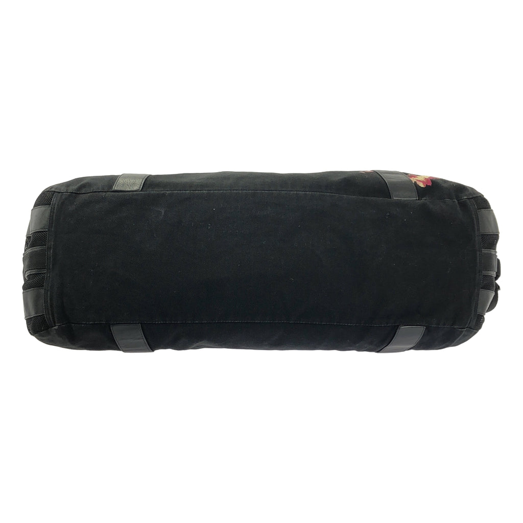 Y-3 / ワイスリー | 2way ショルダー付き レザー切替 キャンバス ロゴ ボストンバッグ | ブラック | メンズ