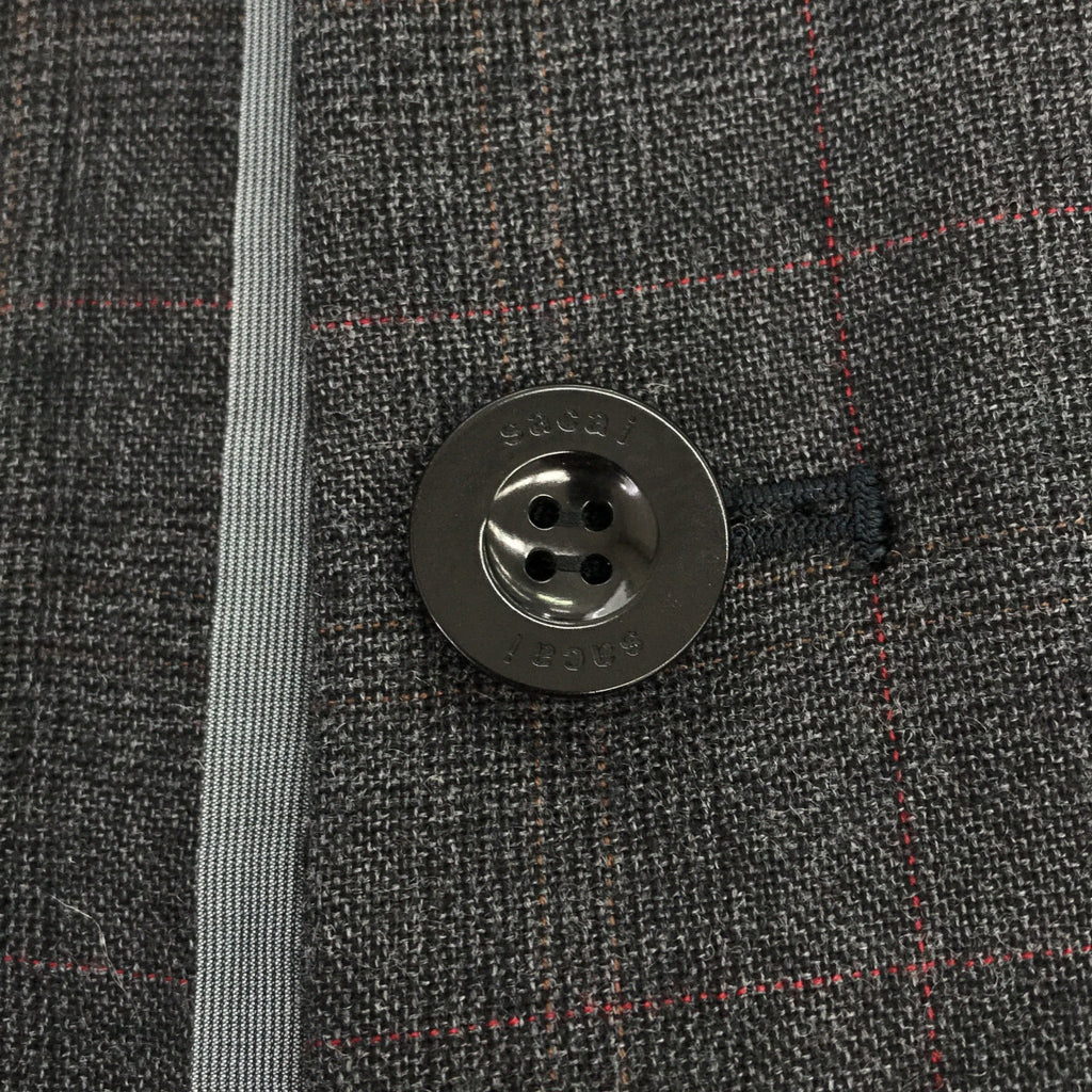 【美品】  sacai / サカイ | 2022AW | CHECK BONDING JACKET / 断ち切り チェック ボンディング ジャケット | 1 | グレー | メンズ