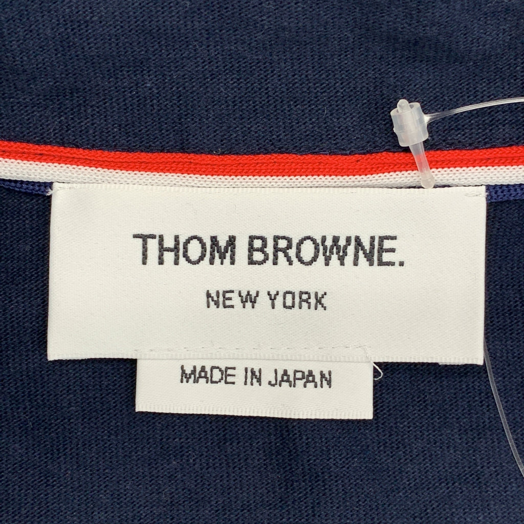 THOM BROWNE / トムブラウン | ナイロン スウェット ボーダー ジップアップ パーカー | 0 | メンズ