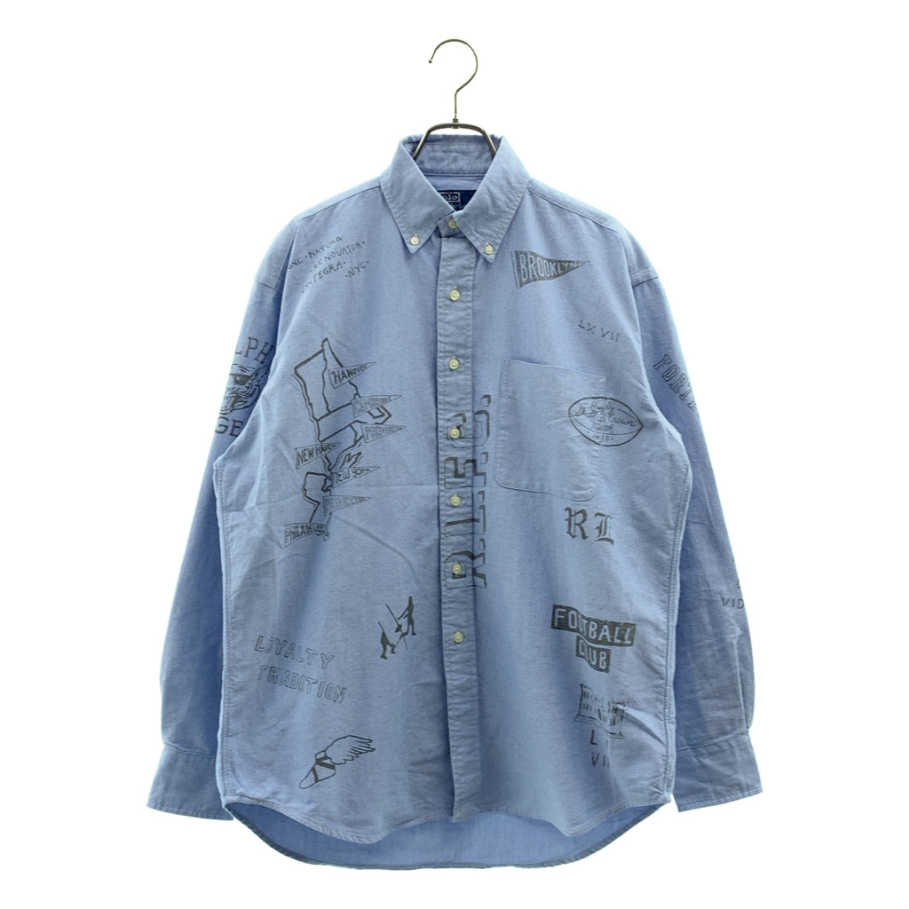 RALPH LAUREN POLO 衫 | 訂製圖案牛津襯衫 | XS |