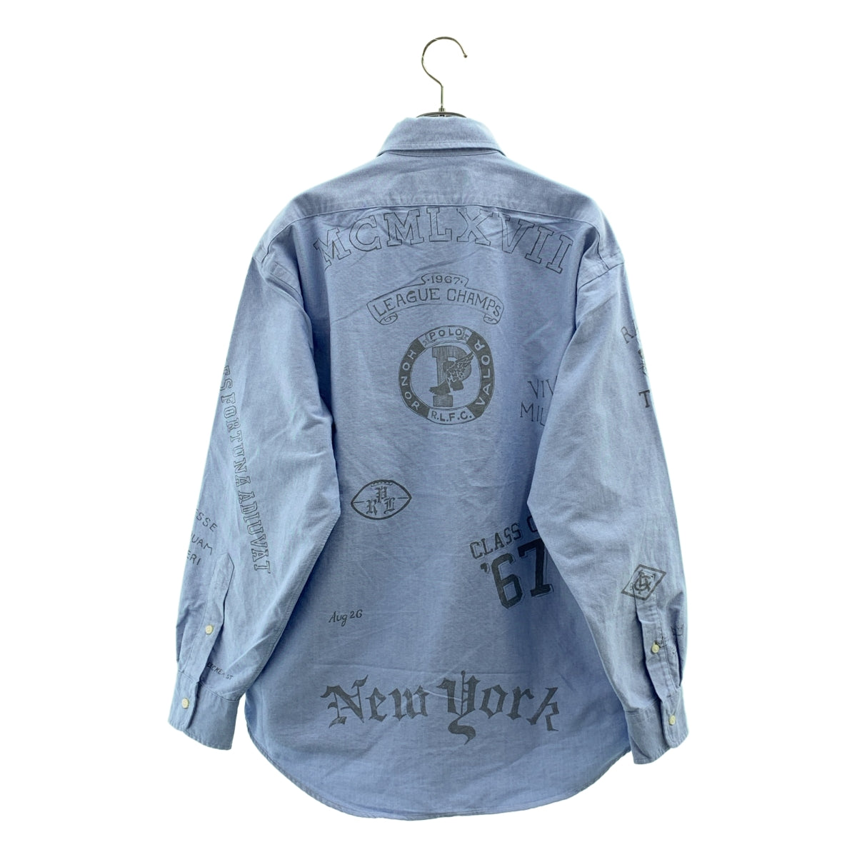 RALPH LAUREN POLO 衫 | 訂製圖案牛津襯衫 | XS |