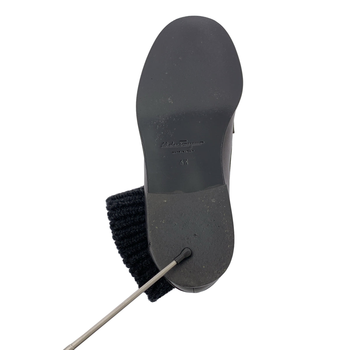 Salvatore Ferragamo | VIVALDO KN | 皮革Logo飾帶短襪樂福鞋 | 4 1/2碼 | 女款