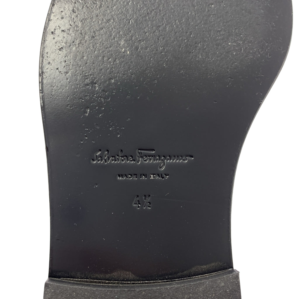 Salvatore Ferragamo | VIVALDO KN | 皮革Logo飾帶短襪樂福鞋 | 4 1/2碼 | 女款