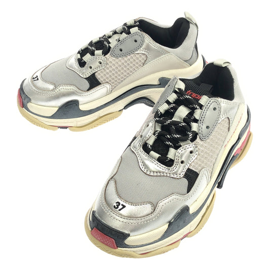 BALENCIAGA | TRIPLE S Dad Sneakers | 24.5 | Silver | Women's