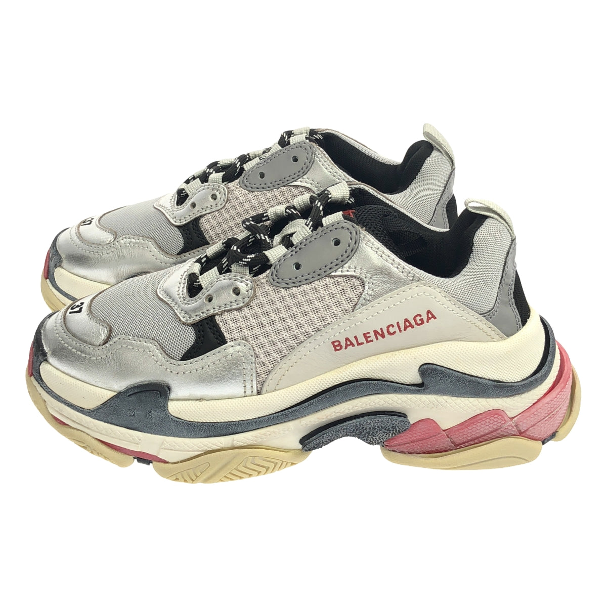 BALENCIAGA | TRIPLE S Dad Sneakers | 24.5 | Silver | Women's