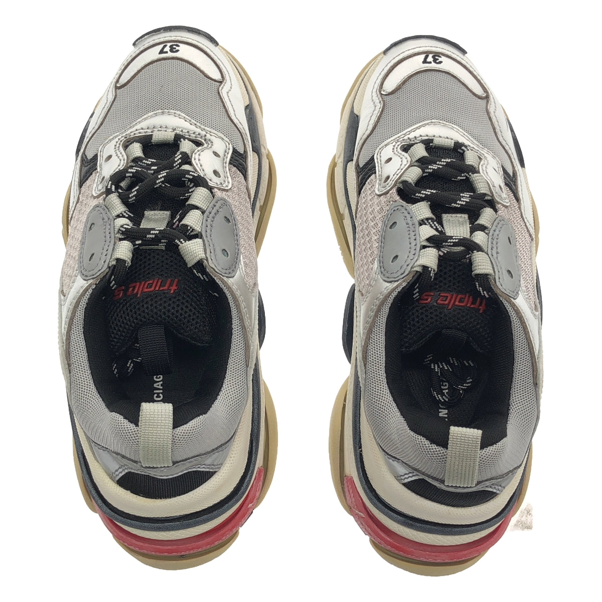 BALENCIAGA | TRIPLE S Dad Sneakers | 24.5 | Silver | Women's