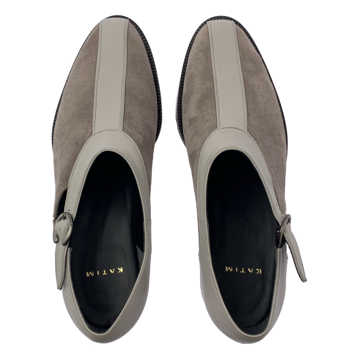 【美品】  KATIM / カチム | MEKKA / スエード切替 レザー ストラップ シューズ 革靴 | 36 | MATTE GRAY | レディース