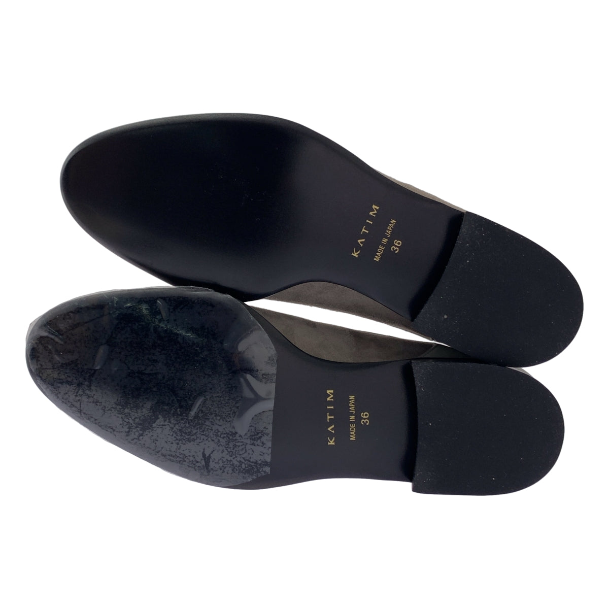 [狀況極佳] KATIM | MEKKA | 絨面革和皮革綁帶鞋 | 36碼 | 霧灰 | 女款