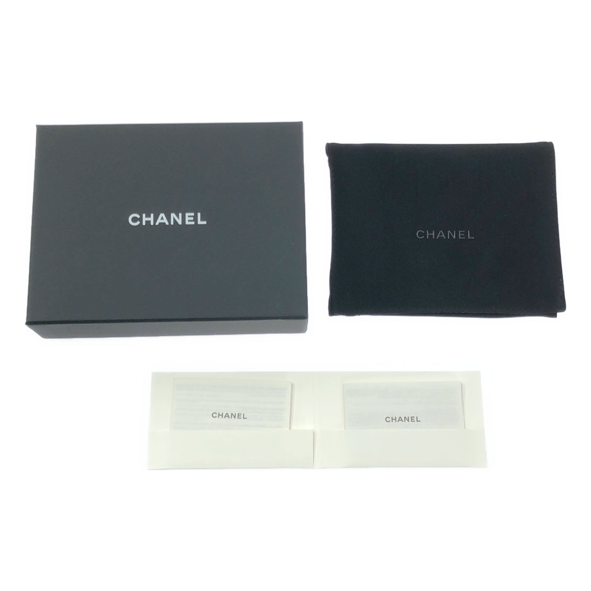 【美品】  CHANEL / シャネル | マトラッセ ココマーク キャビアスキン コンパクトウォレット 3つ折り財布 | ブラック | レディース