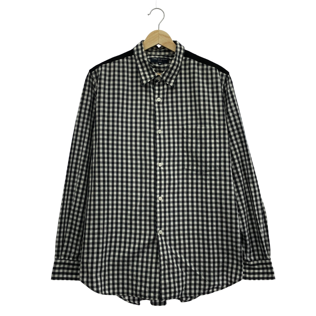 COMME des GARCONS HOMME / 콤데 갤슨 옴므 | 2007AW | 울 전환 깅엄 체크 셔츠 | M | 남성