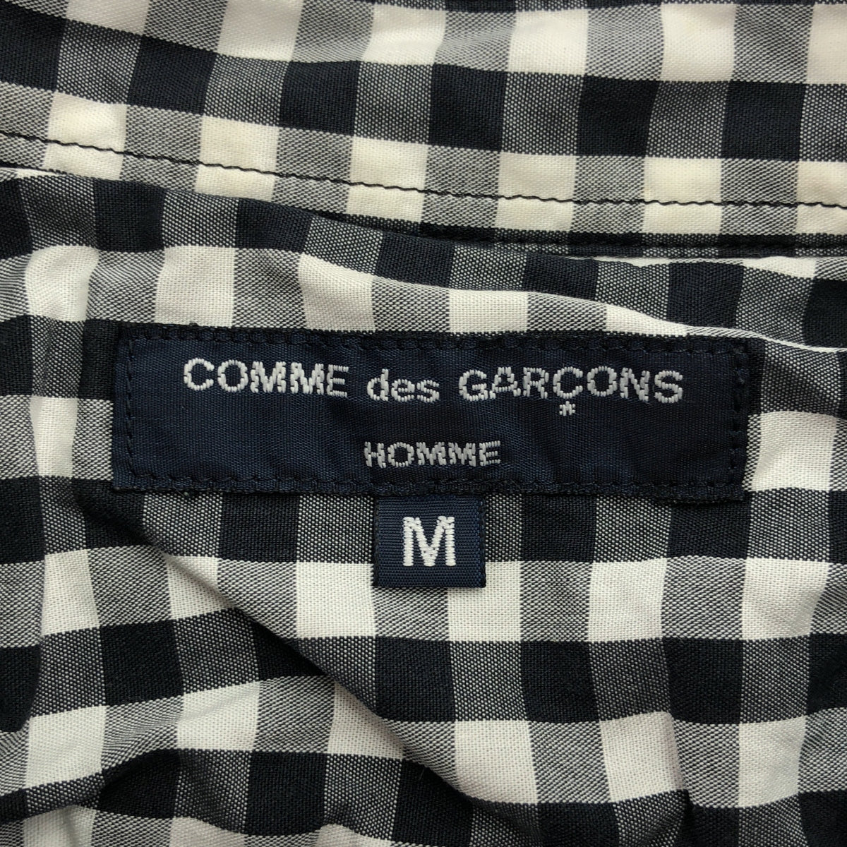 COMME des GARCONS HOMME / 콤데 갤슨 옴므 | 2007AW | 울 전환 깅엄 체크 셔츠 | M | 남성