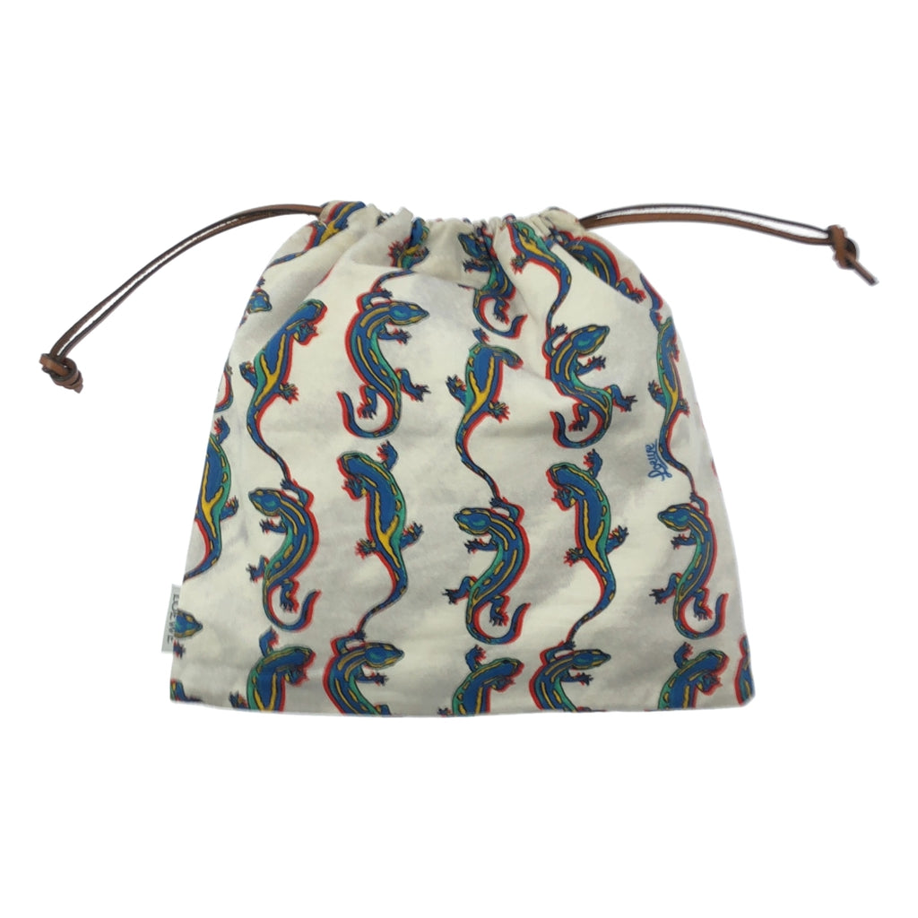 LOEWE / ロエベ | × Paula's Ibiza パウラズイビザコラボ リザード柄 ドローストリング 巾着ポーチ |