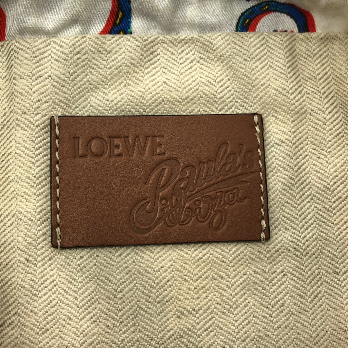 LOEWE / ロエベ | × Paula's Ibiza パウラズイビザコラボ リザード柄 ドローストリング 巾着ポーチ |
