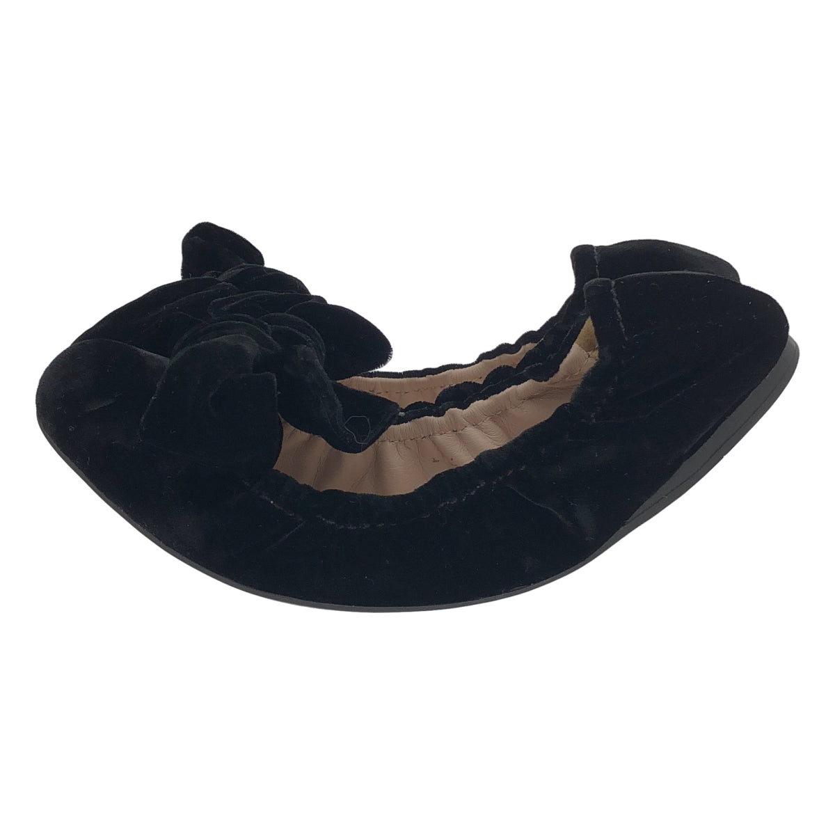 miu miu / ミュウミュウ | ベロア ギャザー フラット パンプス |