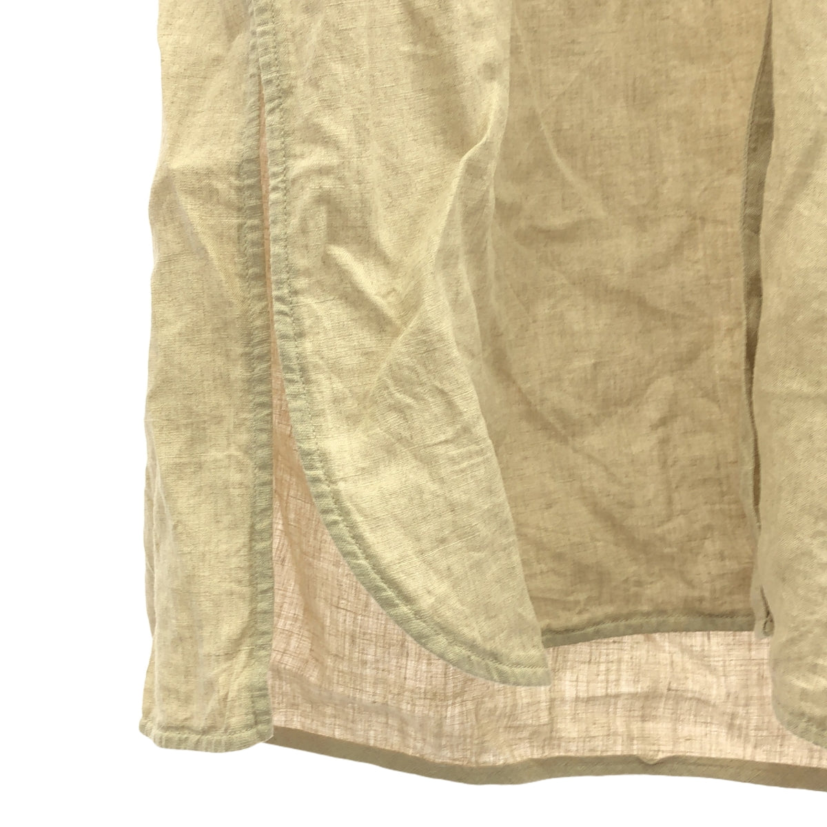 聯合箭隊 |亞麻雙口袋腰帶襯衫裙 | 36 |米色 |女性的