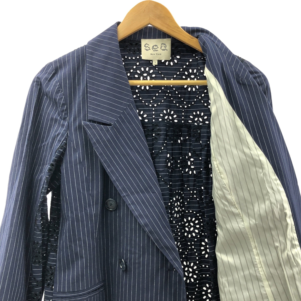SEA / シー | パンチング レース ダブルブレスト オーバー ジャケット | S | レディース