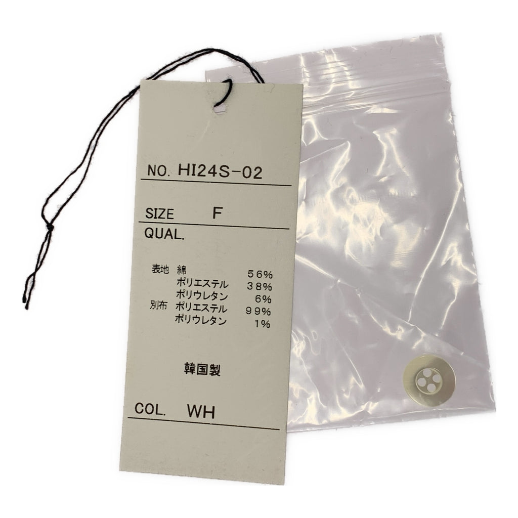 HIAND | 兩用中心薄紗襯衫 / 蕾絲裝飾褶袖襯衫/女式襯衫 | F 碼 | 女款