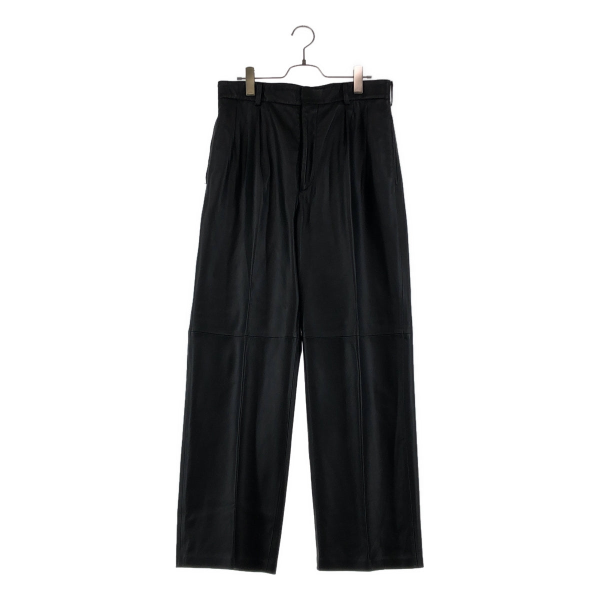 Edition / エディション トゥモローランド | 羊革 ラムレザー 2タック ワイド パンツ | L | メンズ