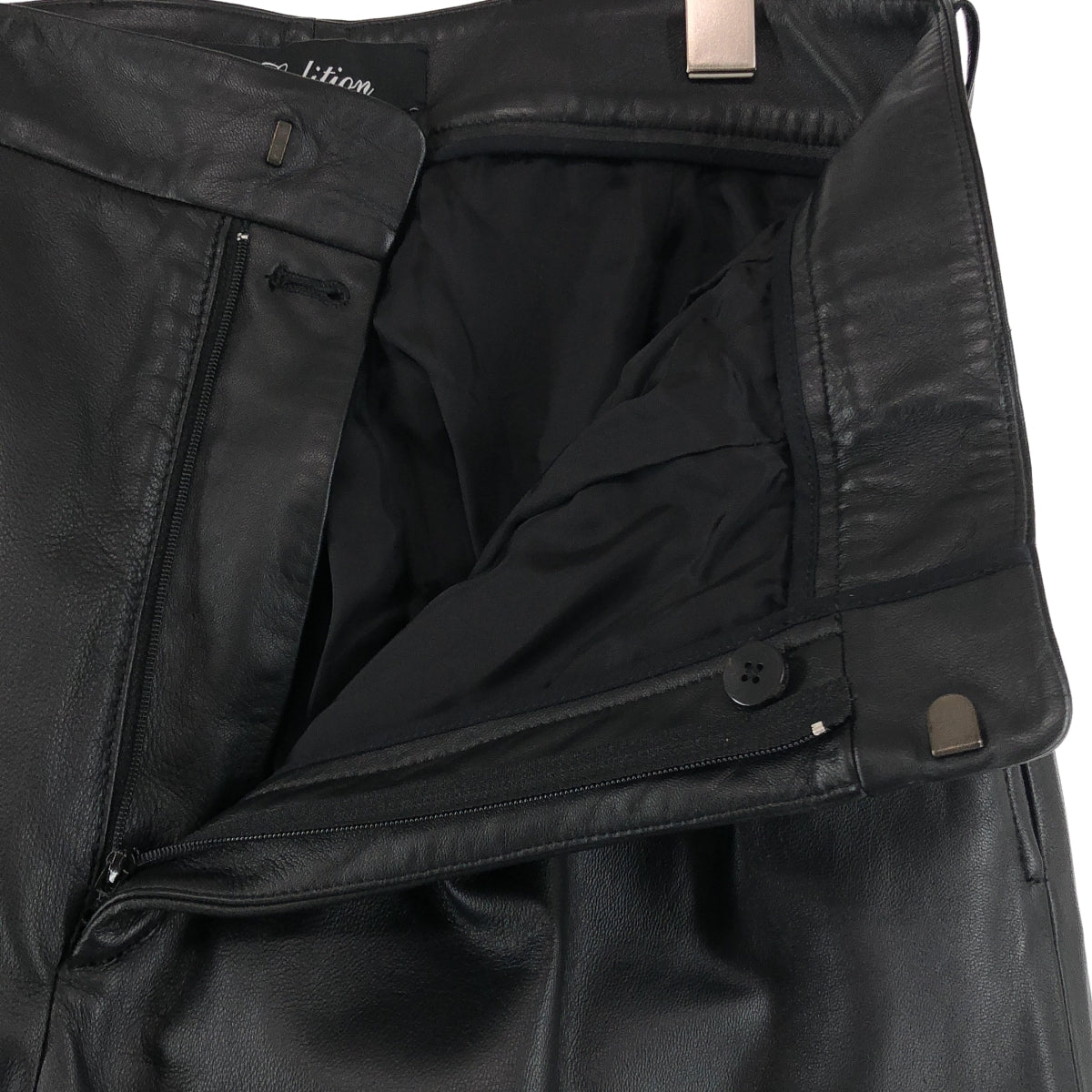 Edition / エディション トゥモローランド | 羊革 ラムレザー 2タック ワイド パンツ | L | メンズ