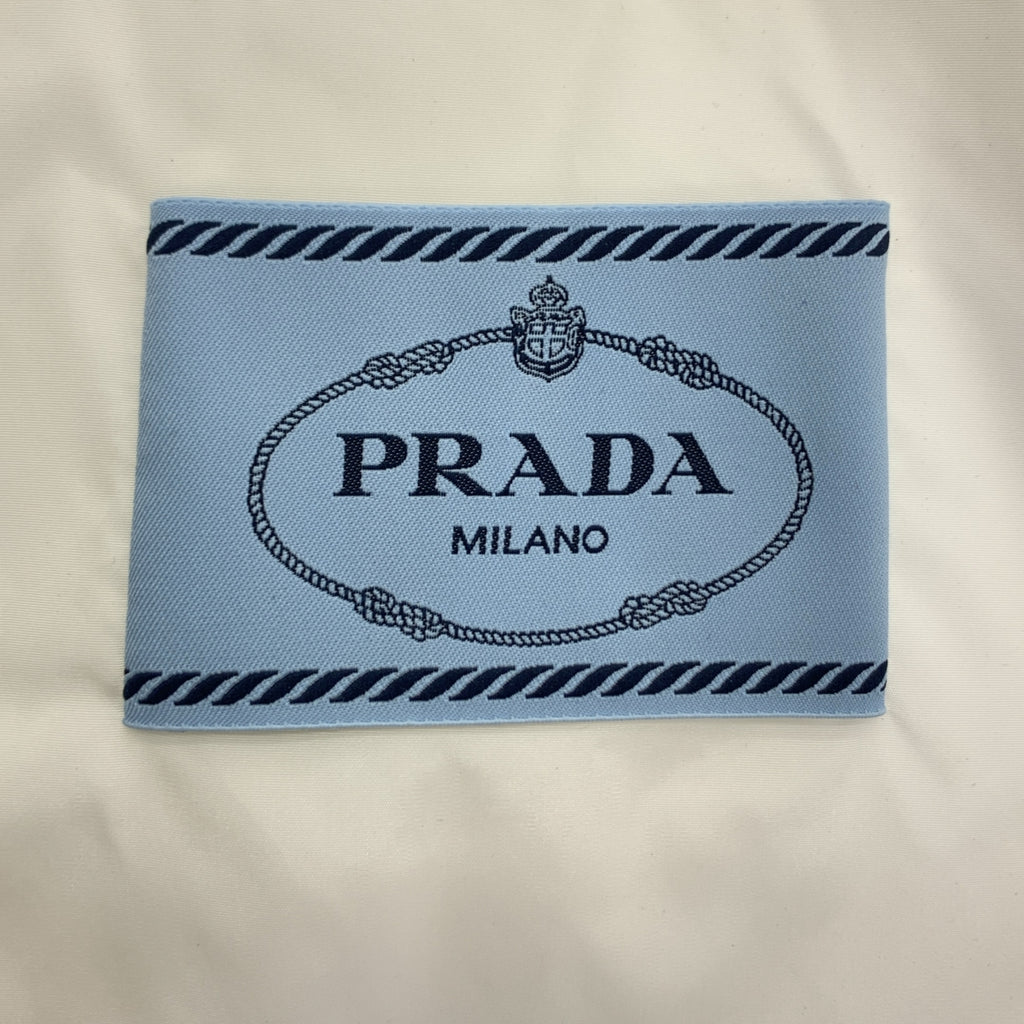 [狀況極佳] PRADA | 抽繩褶皺寬鬆外套/束腰上衣/連帽衫 | 尺寸 38 | 白色 | 女款