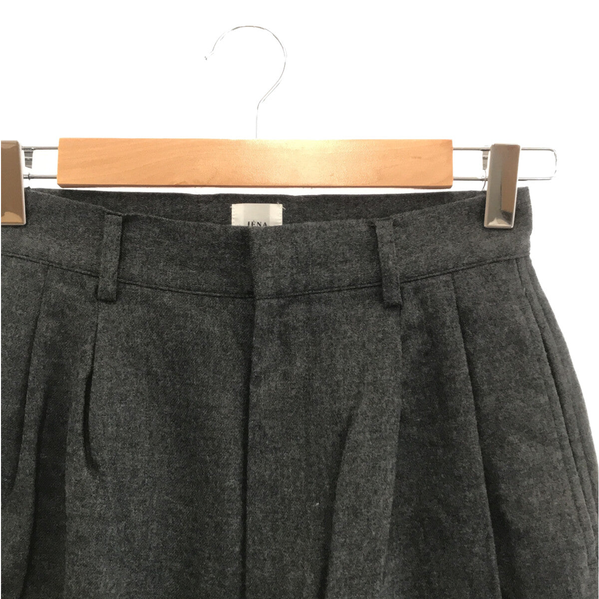 IENA / 예나 | 2022AW LA BOUCLE 울 탁스 럭스 팬츠 | 34 | 회색 | 여성