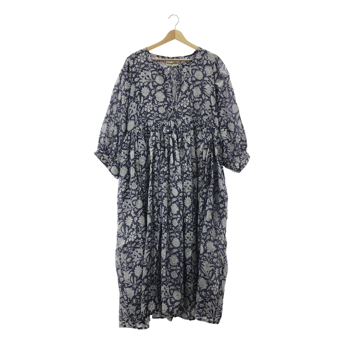 印度女兒 | Kyra 中長連身裙，棉質花卉印花套頭連身裙 | XL | 女款