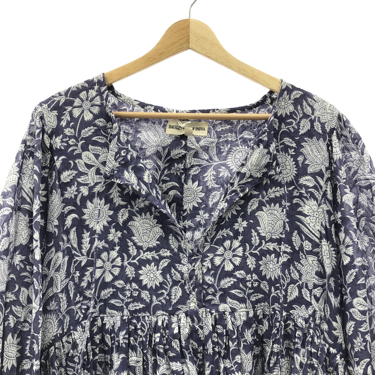 印度女兒 | Kyra 中長連身裙，棉質花卉印花套頭連身裙 | XL | 女款