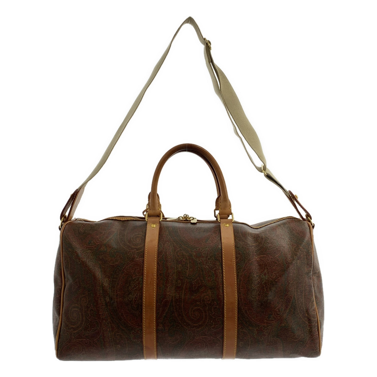 ETRO / 에트로 | 가죽 페이즐리 무늬 2WAY 보스턴 백 | 브라운 | 여성