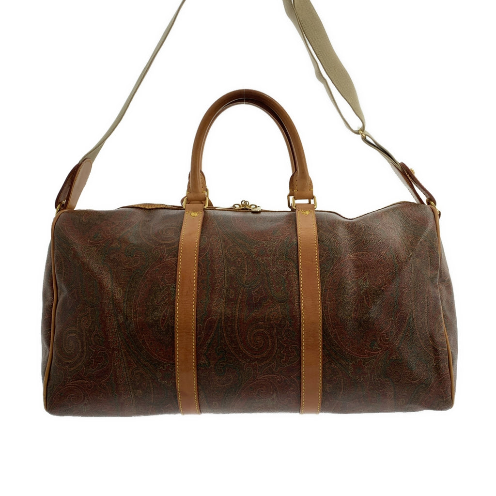 ETRO / 에트로 | 가죽 페이즐리 무늬 2WAY 보스턴 백 | 브라운 | 여성