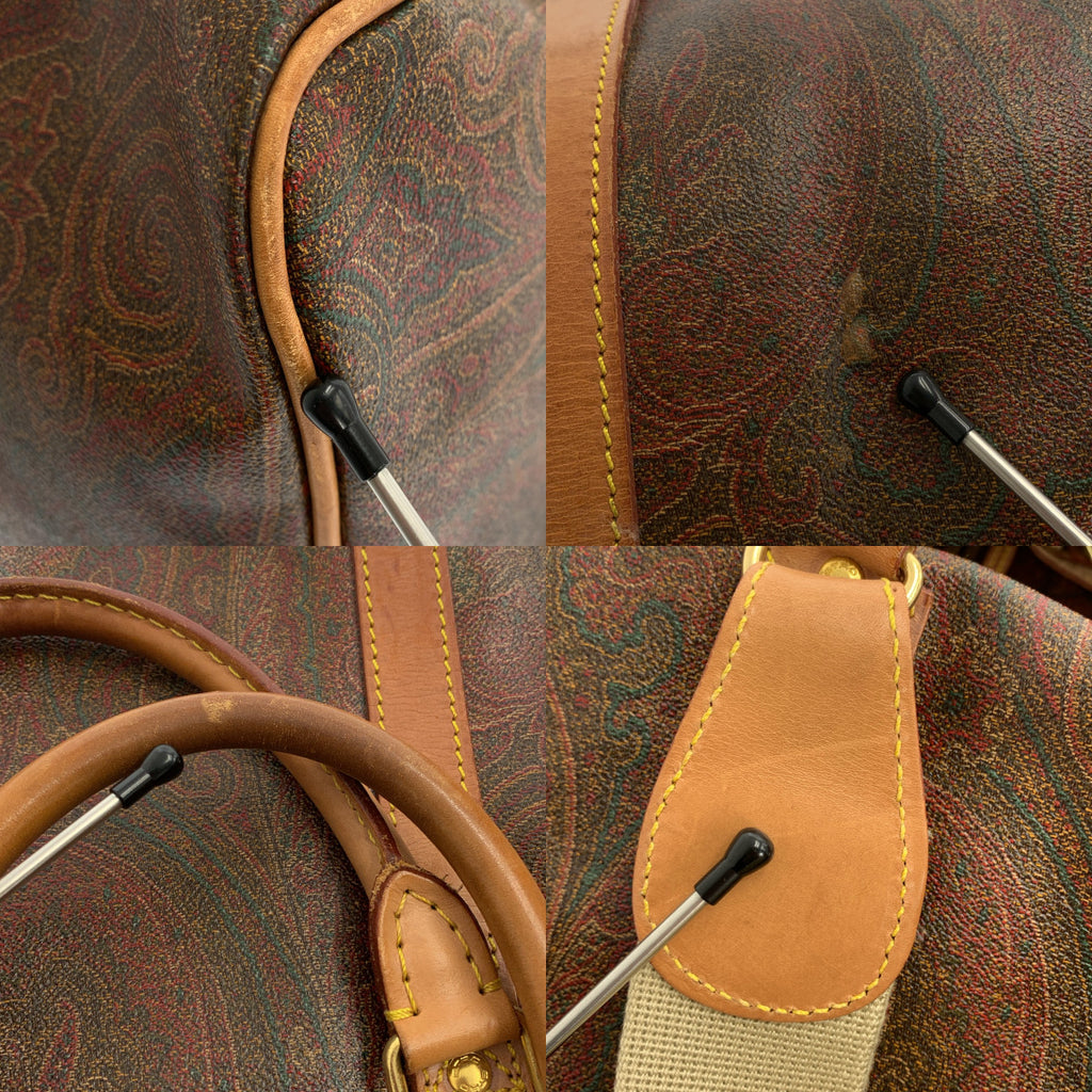 ETRO / 에트로 | 가죽 페이즐리 무늬 2WAY 보스턴 백 | 브라운 | 여성