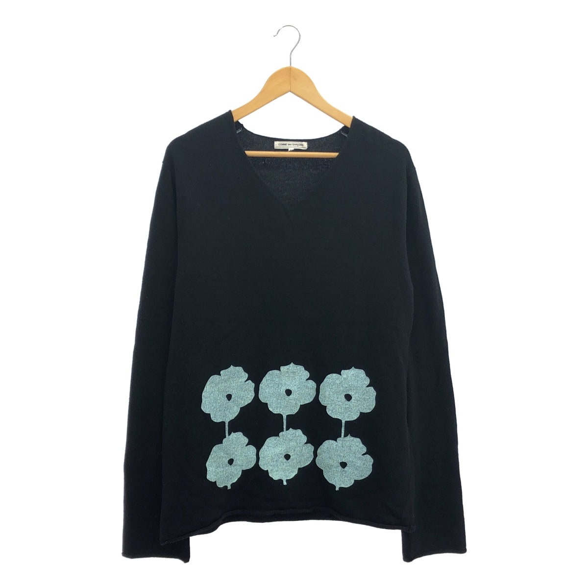 COMME des GARÇONS | 2009 秋冬系列 | ×DONALD SULTAN / 花卉印花羊毛針織 | L 號 |女性的
