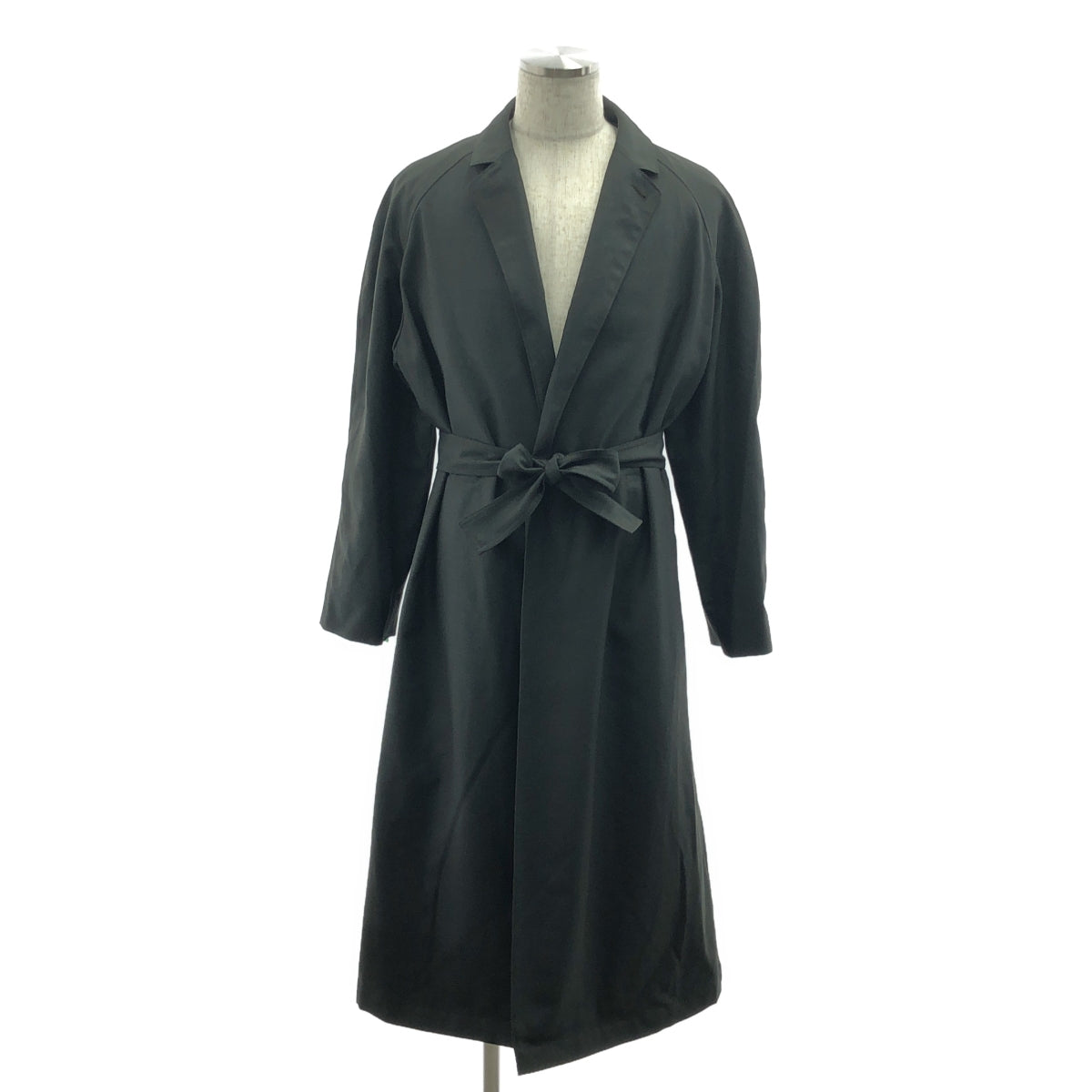 【美品】  LEMAIRE / ルメール | 2021AW | SOFT COAT UNISEX / ベルテッド オーバー ソフトコート / 総裏地 / ユニセックス | XS | チャコールブラック系 | メンズ
